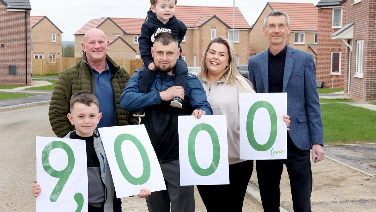 Pictured left to right: Joshua Robertshaw, Andrew Kitchen (Head of Development) Phillip and Arthur Robertshaw, Hannah McKechnie and Sean Brodie (Executive Director of Finance and Investment)